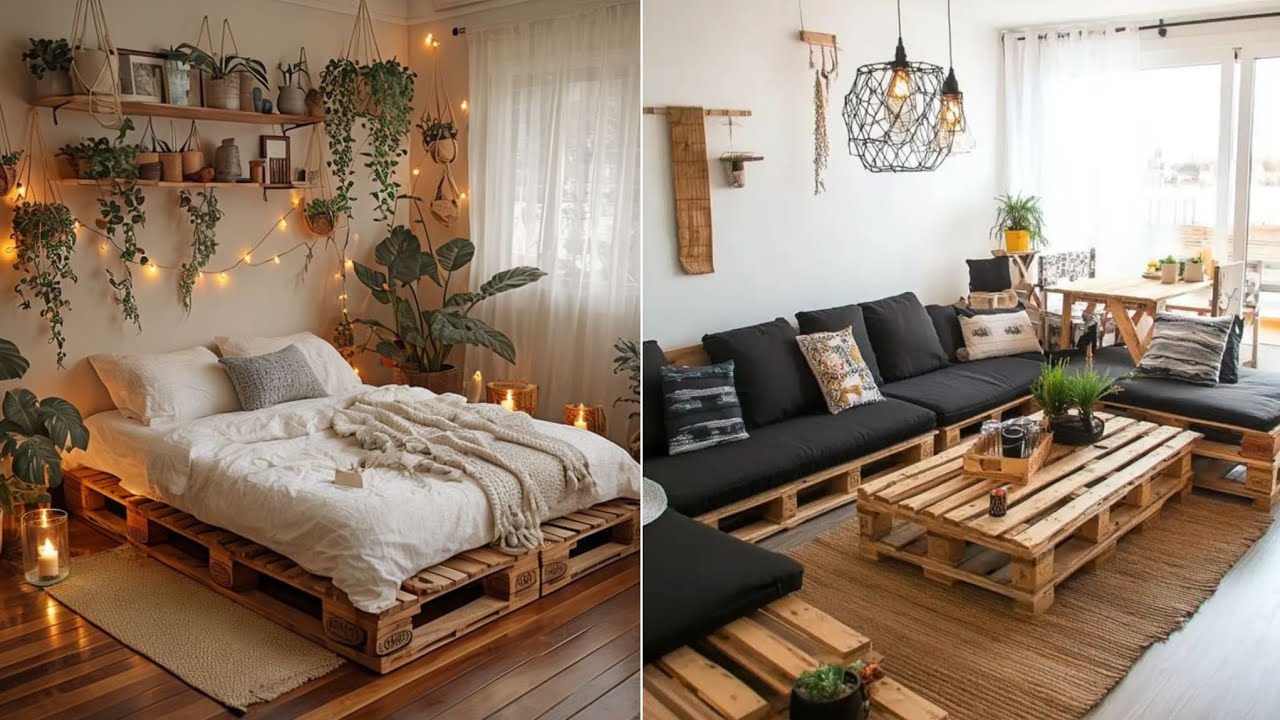 20 IDEIAS com PALLETS para mobiliar sua casa 😍 #pallets #decoração #casa