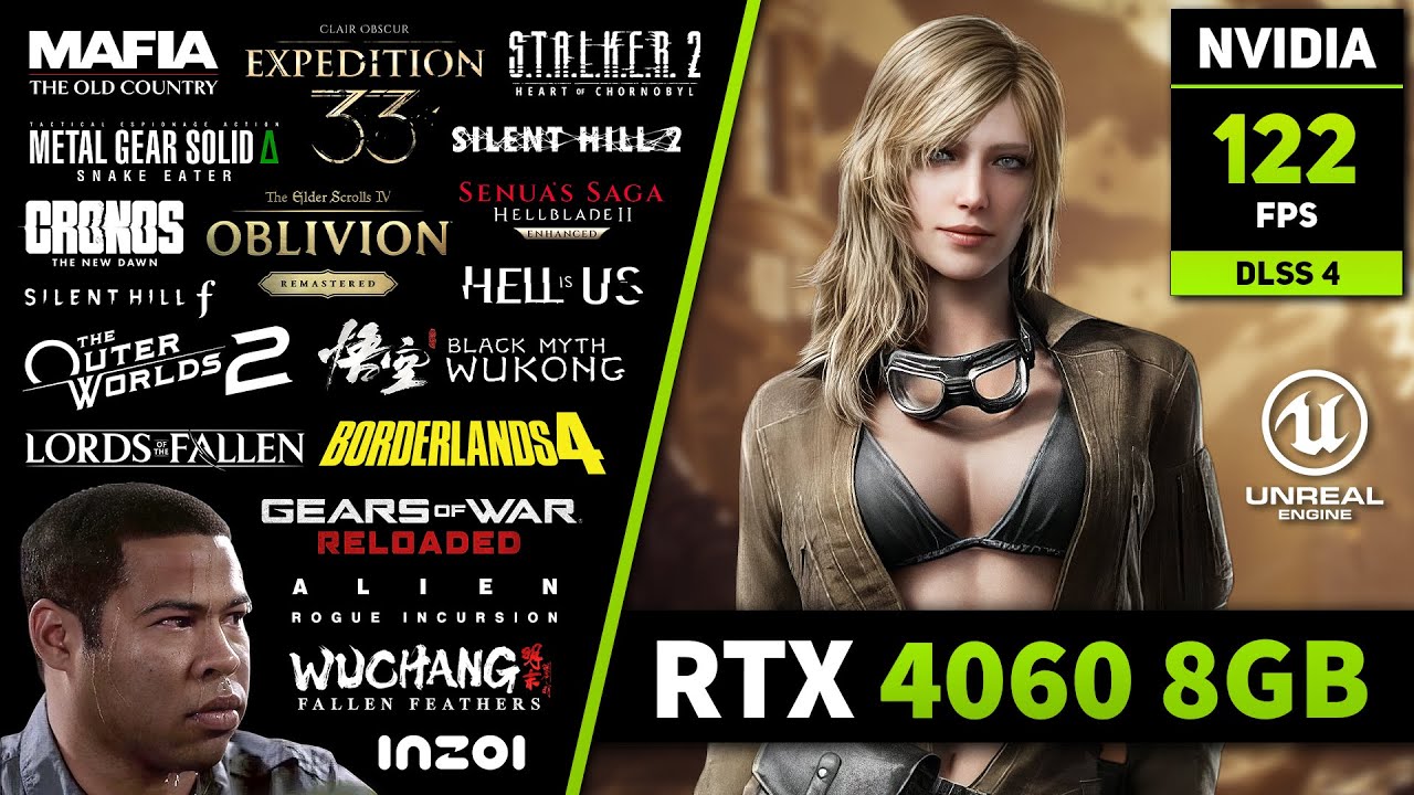 RTX 4060 Test in UE5 Games - 1080p, 1440p with DLSS 4!