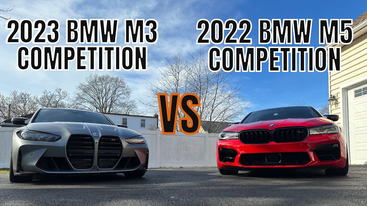 BMW M3 COMP 2023 года против BMW M5 COMP 2022 года #bmw #bmwm3 #bmwm5