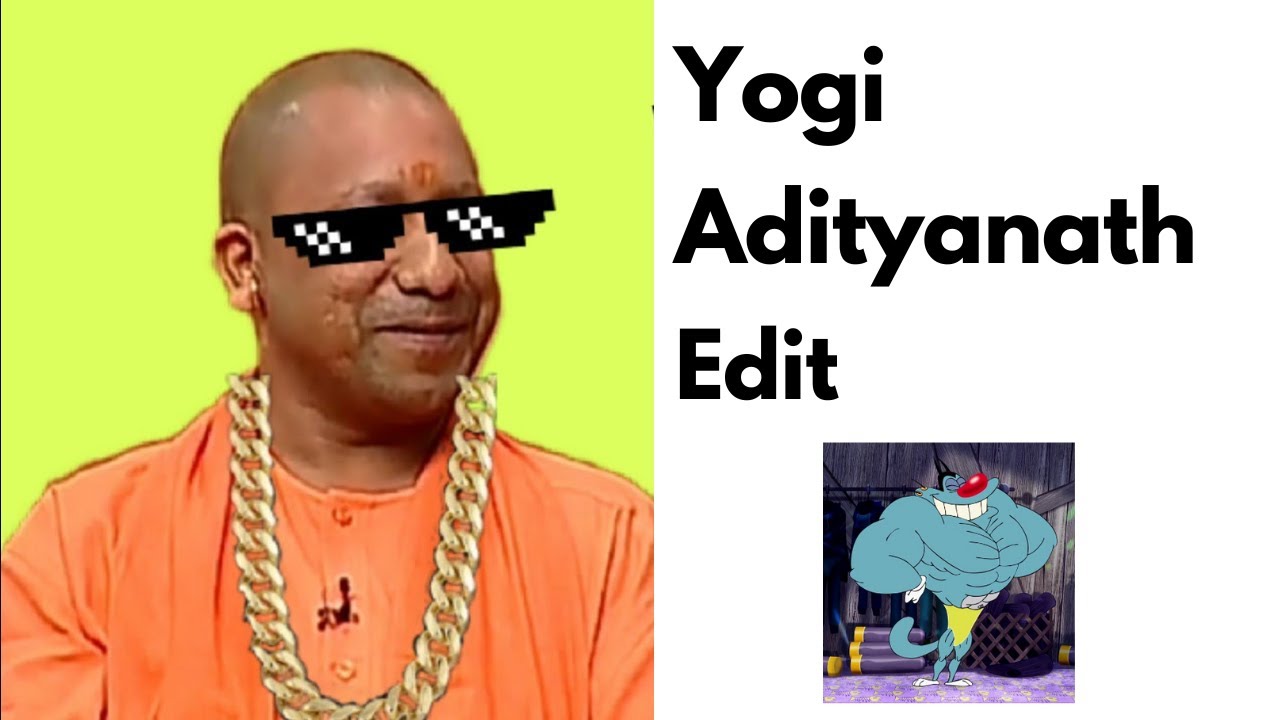 CM Yogi Adityanath Edit. 😎 😎 with Oggy. #memes