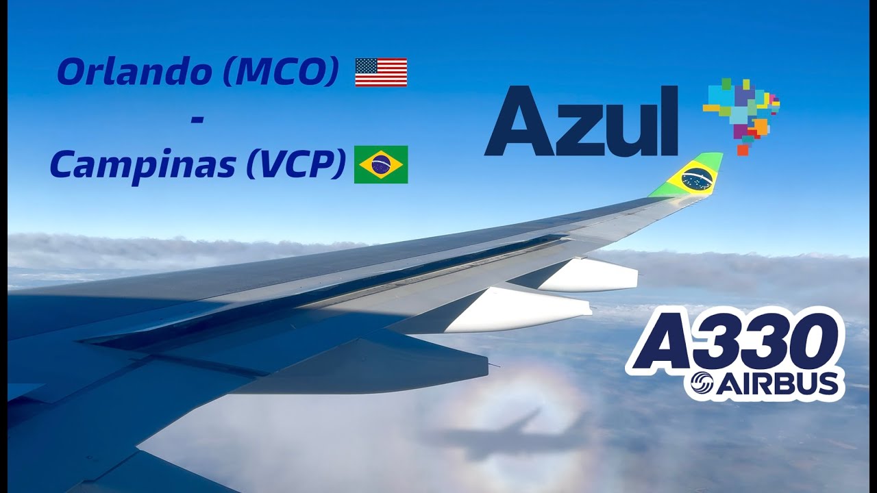 AZUL - Orlando (MCO) - Campinas (VCP), na saída de emergência do A330-200!