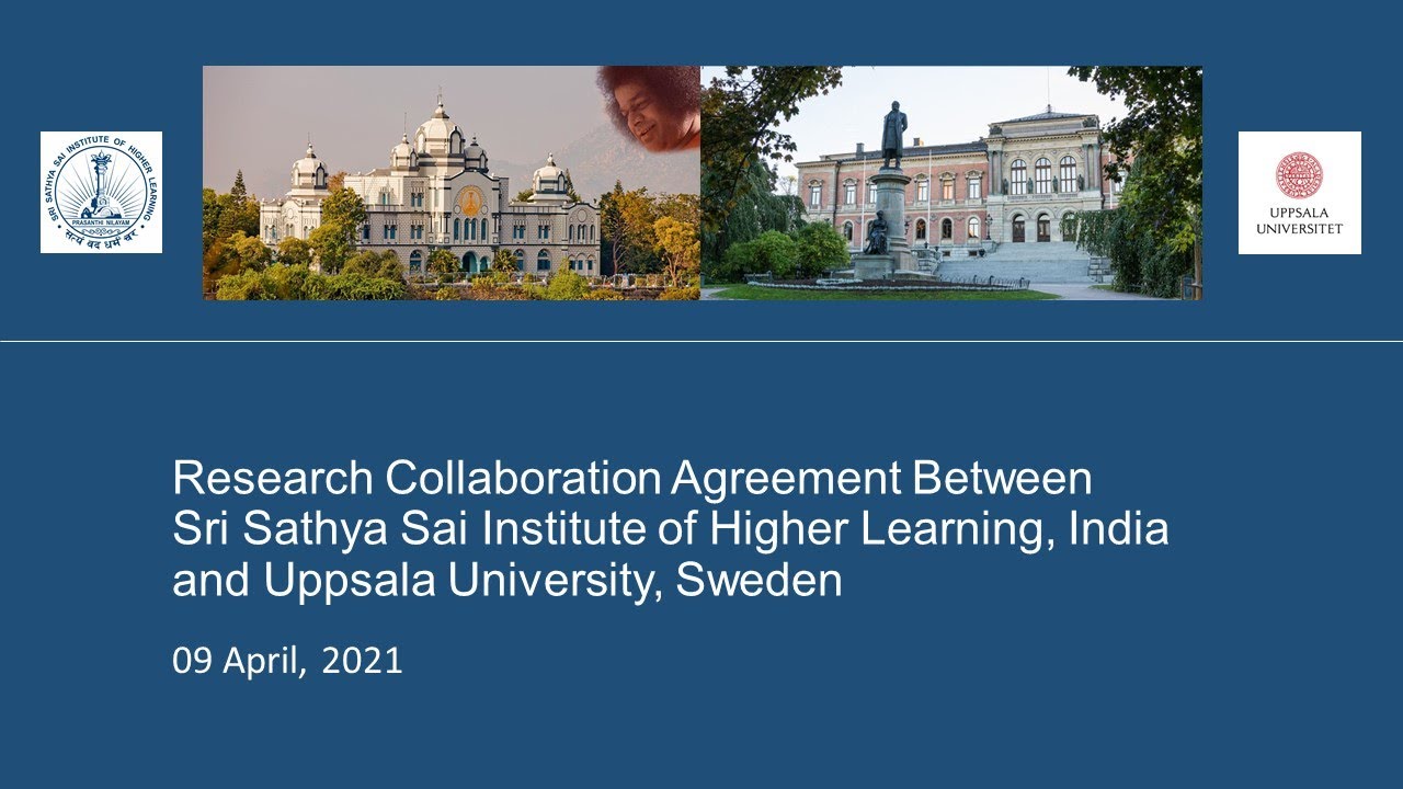 Research Collaboration Agreement Between SSSIHL, Puttaparthi, India and Uppsala University, Sweden