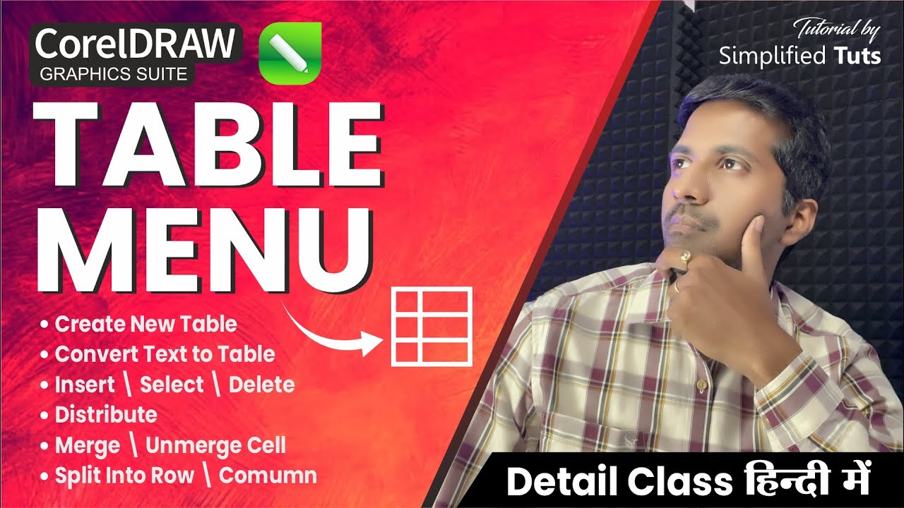 Unlock the Ultimate Table Menu in CorelDRAW - Unbelievable Tutorial in Hindi & Urdu