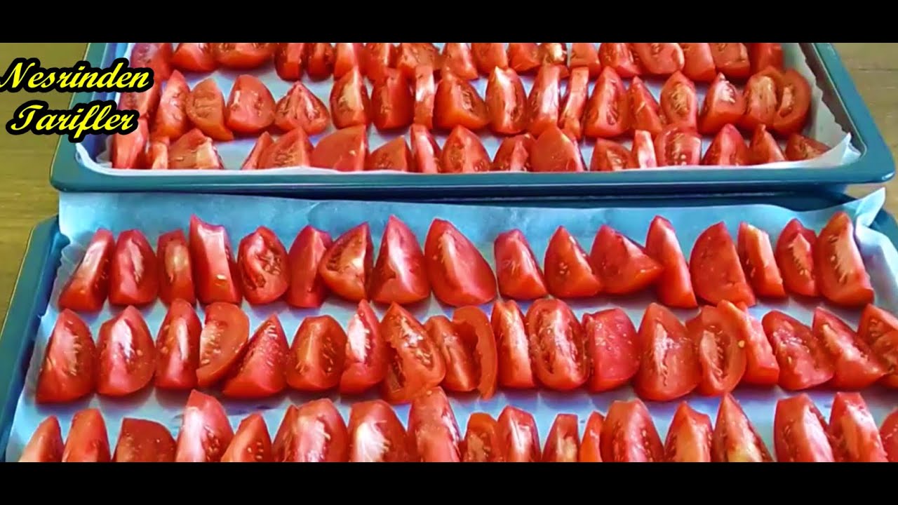 FIRINDA KURUTULMUŞ DOMATES TARİFİ  💯 HEM KAHVALTILIK HEM KIŞLIK KURUTULMUŞ DOMATES 🍅