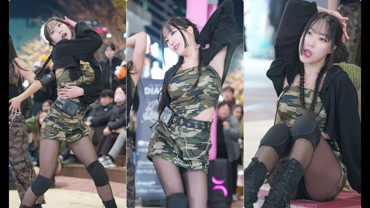 댄스팀 다이아나 지수 | DIANA JISU 241123 홍대 버스킹 공연 직캠 [쉿/블루문/위플래쉬/미야오]