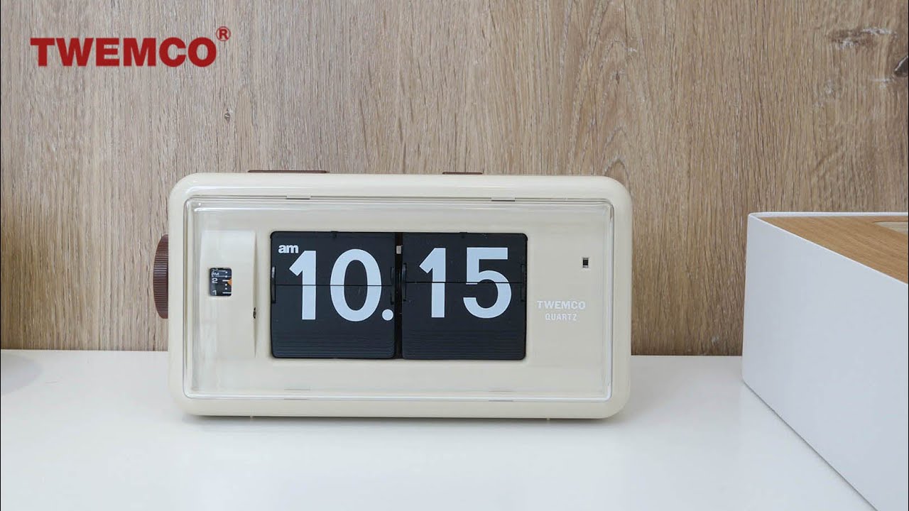 Twemco Flip Clock AL30 - German Quartz - RETRO Alarm Clock