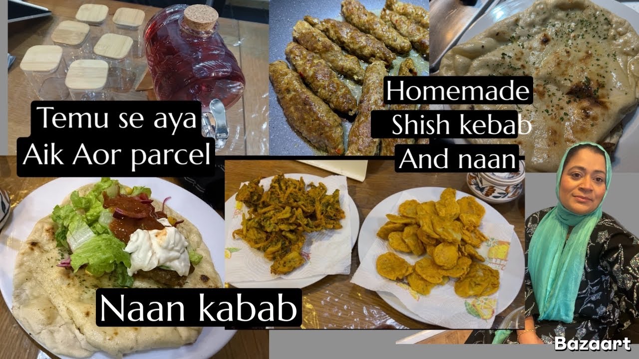 2nd Roza Homemade Shish Kabab And Naan Recipe || Temu Se Kiya ||@ghazaljawad @rajabbutt94 