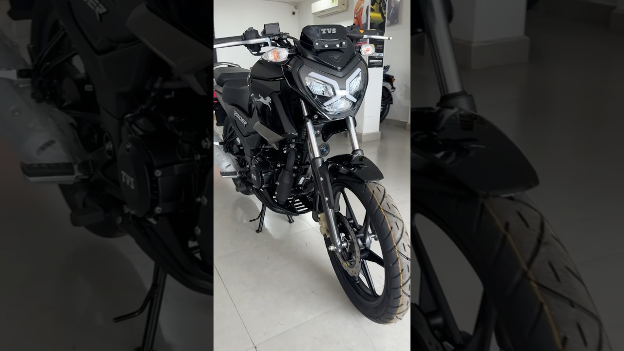 TVS RAIDER 125 DISC SS BLACK COLOUR 🖤 #shorts #tvs #bike