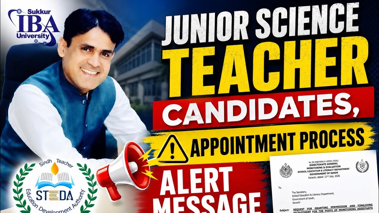 Junior Science Teacher || Alert Message 