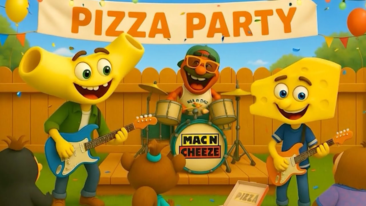 Mac N Cheeze 🧀 - Pizza Party 🍕(Official Music Video) (Songs For Kids)
