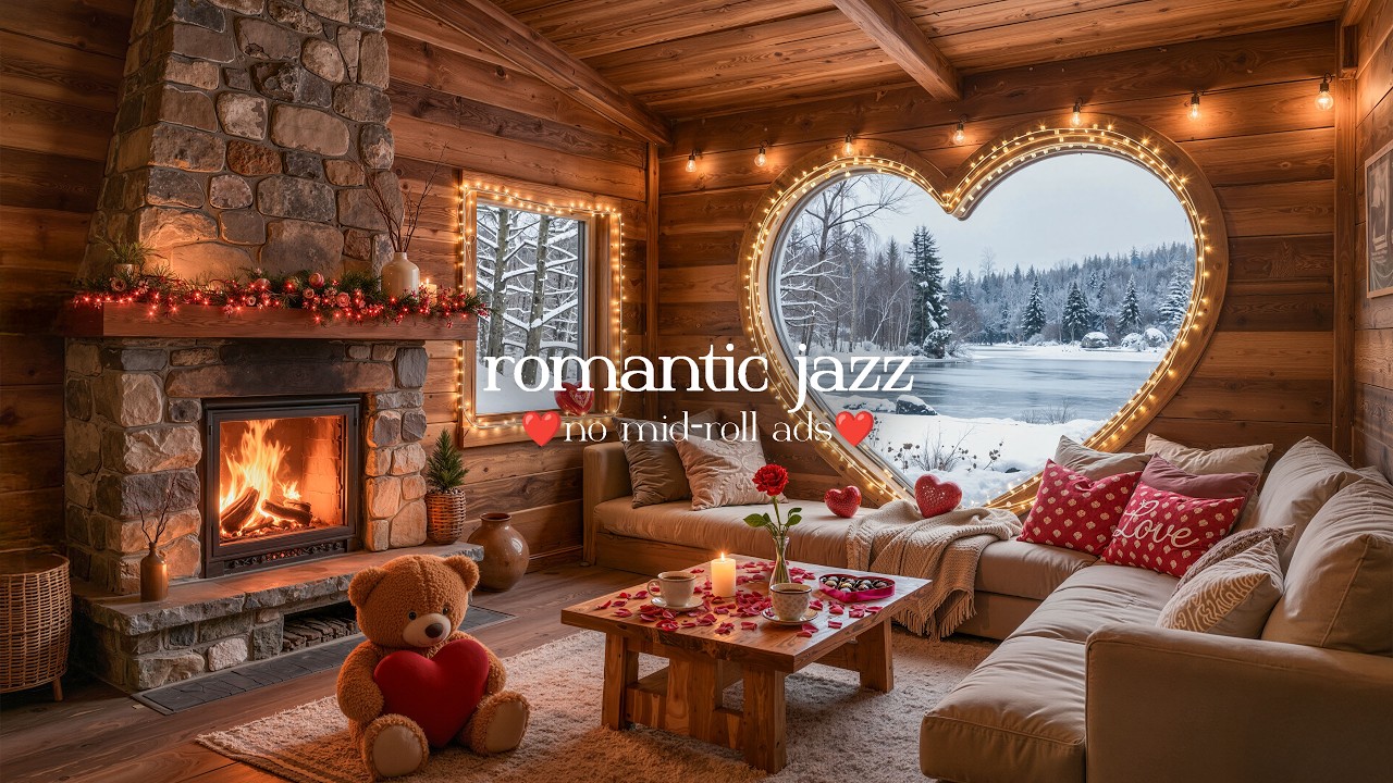 💖 Cozy Valentine Jazz (NO MID-ROLL ADS) – Cozy Love Ambience for Relaxation