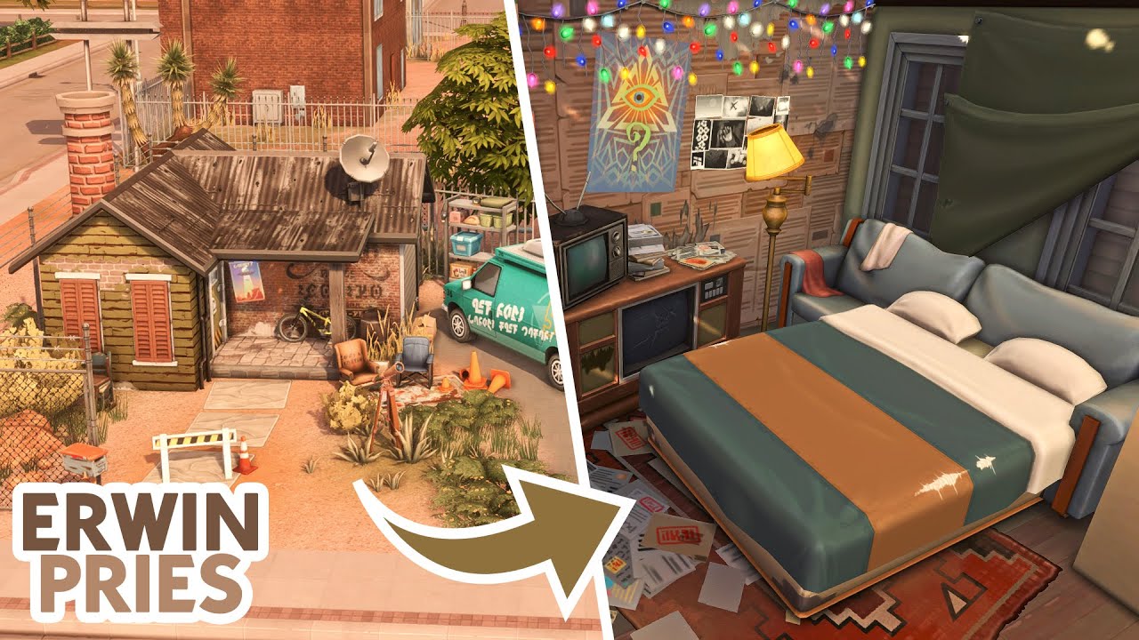 Tiny House for Erwin Pries 🛸 // The Sims 4 Speed Build