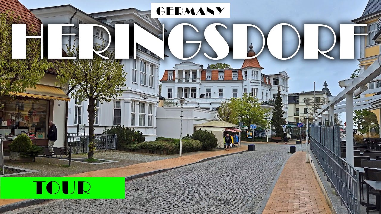 [4K] GERMANY HERINGSDORF  BANSIN RAIN TOUR/NIEMCY SPACER W DESZCZU BEAUTIFUL CITY