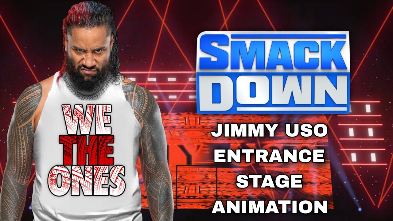 WWE JIMMY USO ENTRANCE STAGE ANIMATION 2024: by WWE STAGE 2024