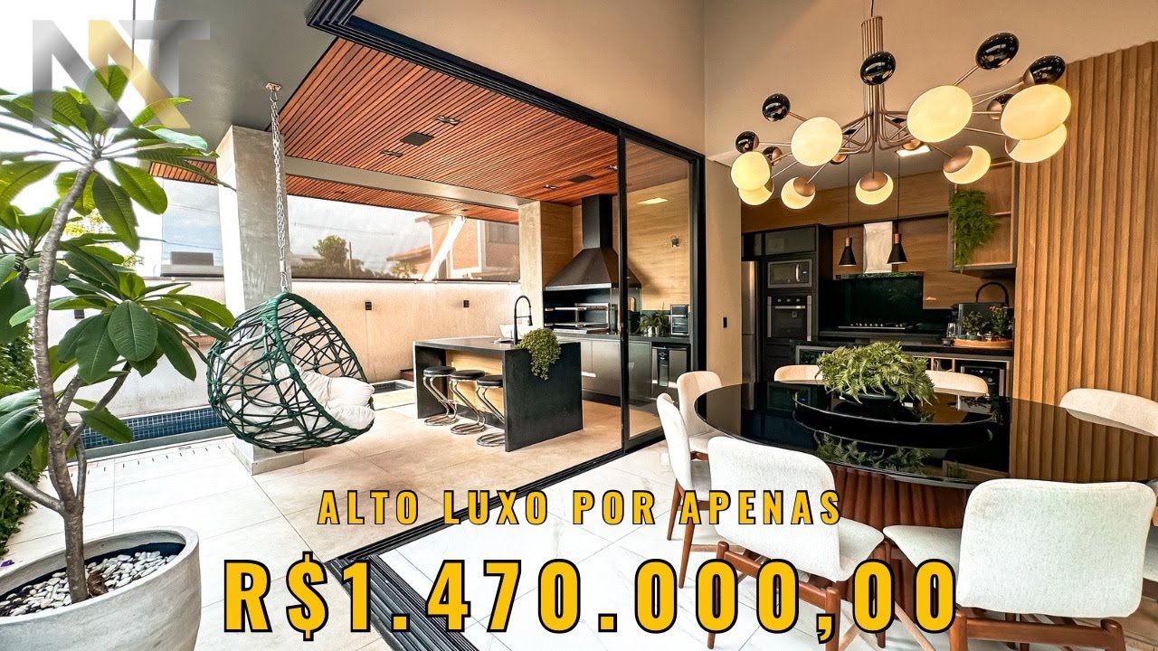 (VENDIDO)CASA LUXUOSA E MODERNA EM CONDOMINIO FECHADO EM TAUBATÉ/SP - MOBILIADA E DECORADA