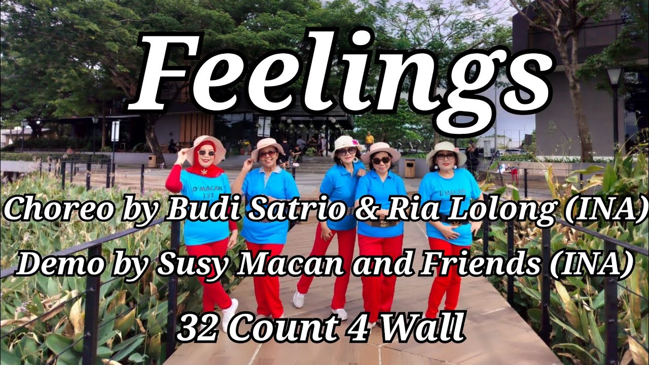 FEELINGS | Line Dance| Choreo by Budi Satrio  (INA) & Ria Lolong (INA) 