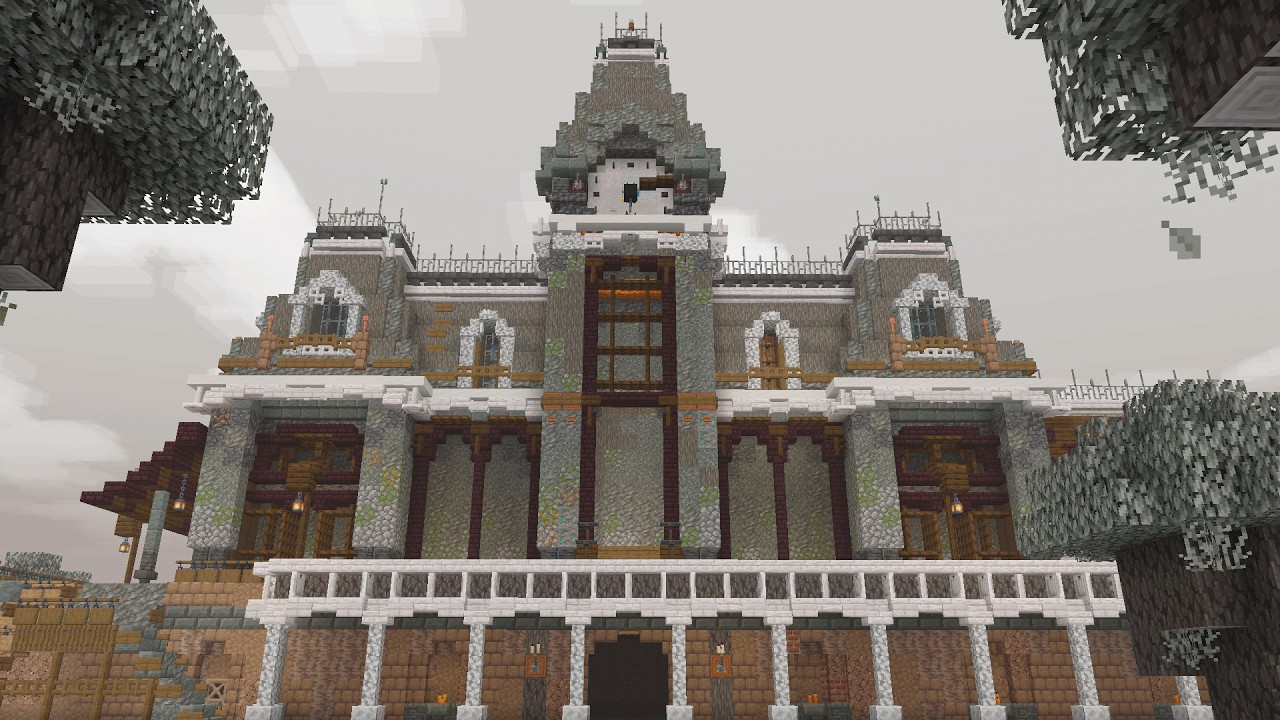i built a creepy train station in the pale garden