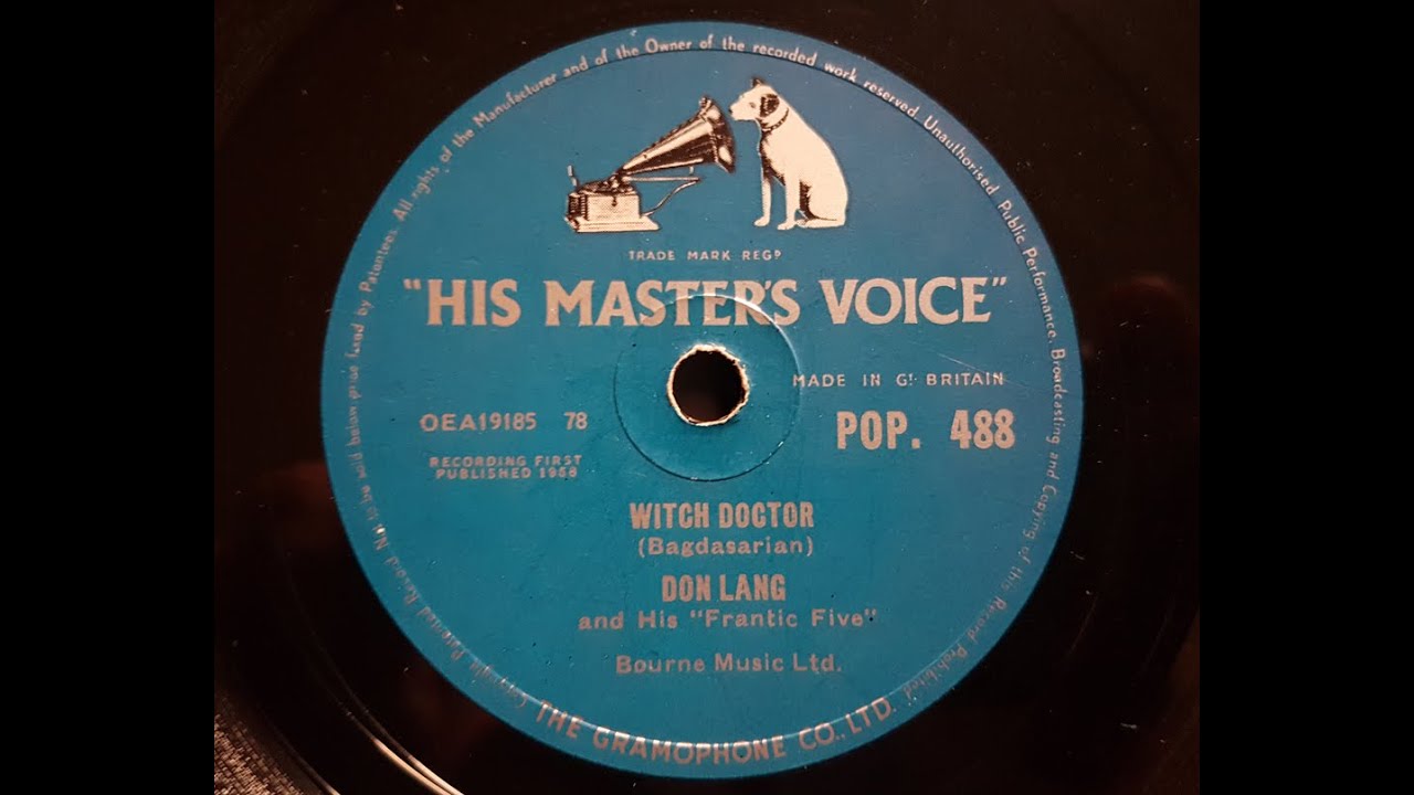 Don Lang 'Witch Doctor' 1958 78 rpm