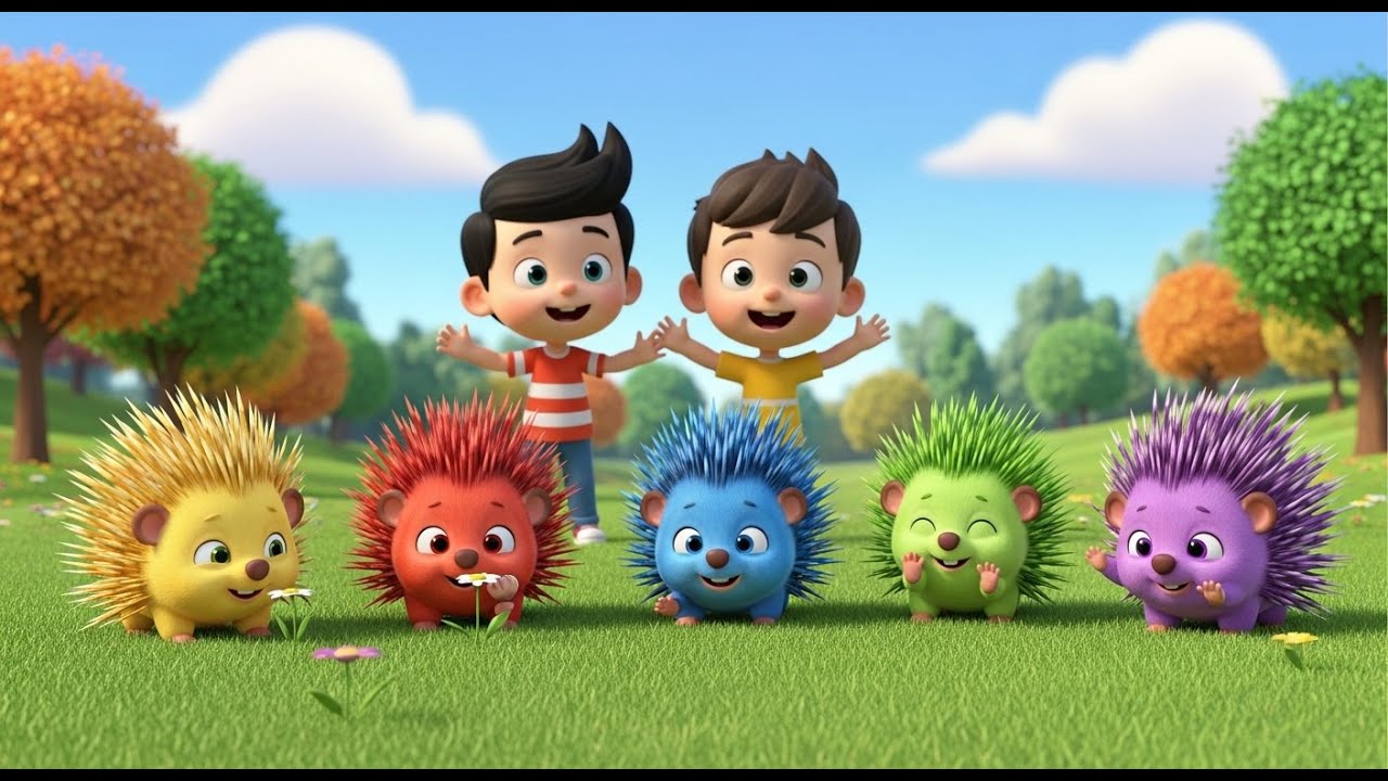 Five Little Porcupines Prick Prick Prick 🦔 | Nursery Rhymes for Kids & Baby Songs