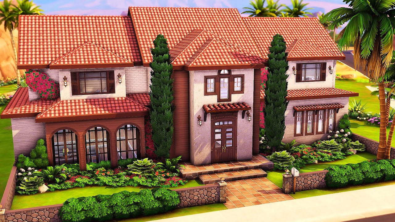 Вилла «Оазис Спрингс» | Быстрая постройка в The Sims 4