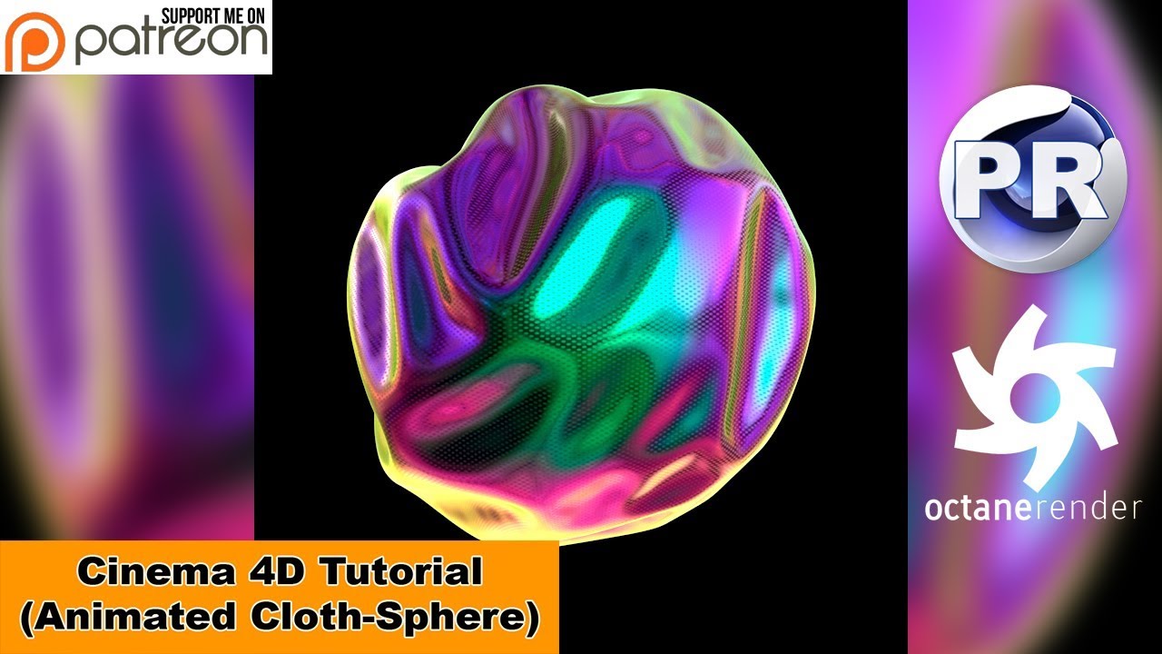 Animated Cloth Sphere (Cinema 4D Tutorial)