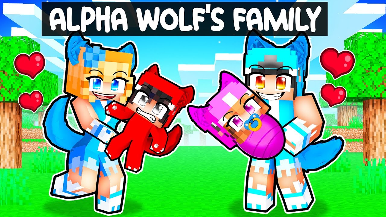 The ALPHA Wolf's FAMILY In Minecraft!
