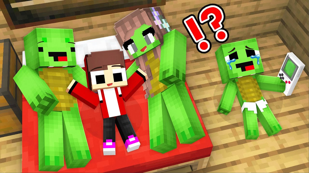 Mikey Family Sheltered Baby JJ and Forgot Baby Mikey - Maizen Family Sad Story in Minecraft - Maizen
