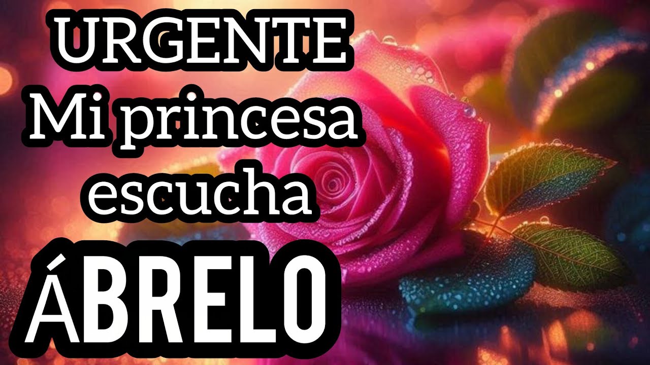 bb esto es URGENTE Mi princesa escucha este MENSAJE DE AMOR bonito por favor carino