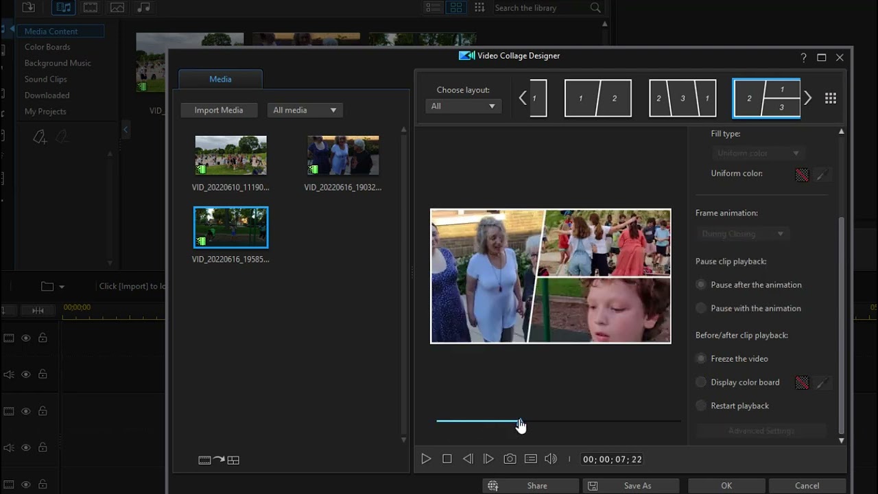 Custom video collages in CyberLink PowerDirector 21 Ultimate