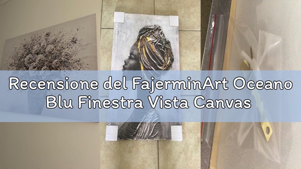 Recensione del FajerminArt Oceano Blu Finestra Vista Canvas Quadri Moderni Con Cornice Fiori Blu Nel
