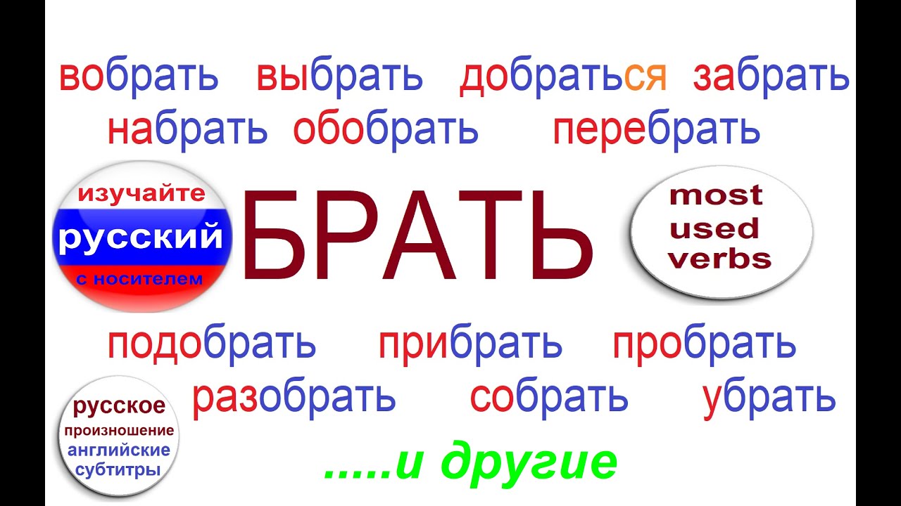 № 573 БРАТЬ: выбрать, забрать, добраться, перебрать, разобрать, собрать, убрать....