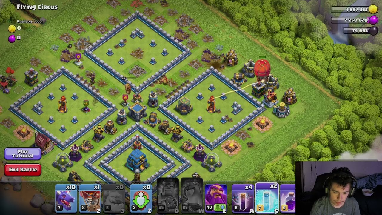 Clash of Clans - Flying Circus practice battle