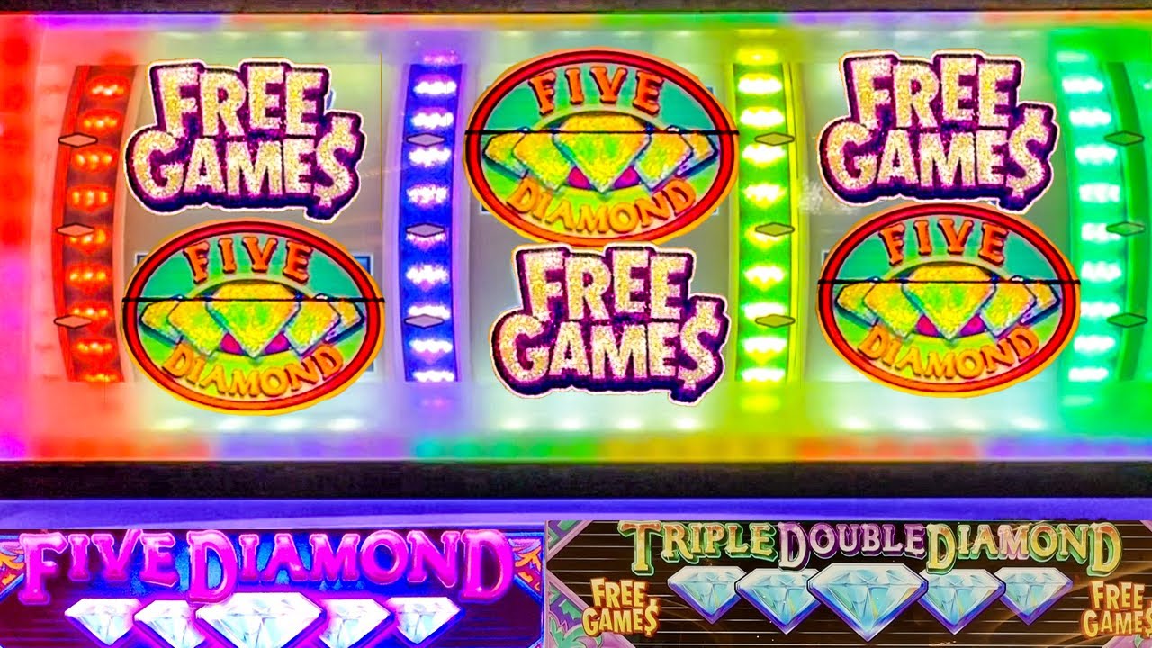 FIRST SPIN WIN on FIVE DIAMOND at Harrah's Casino!