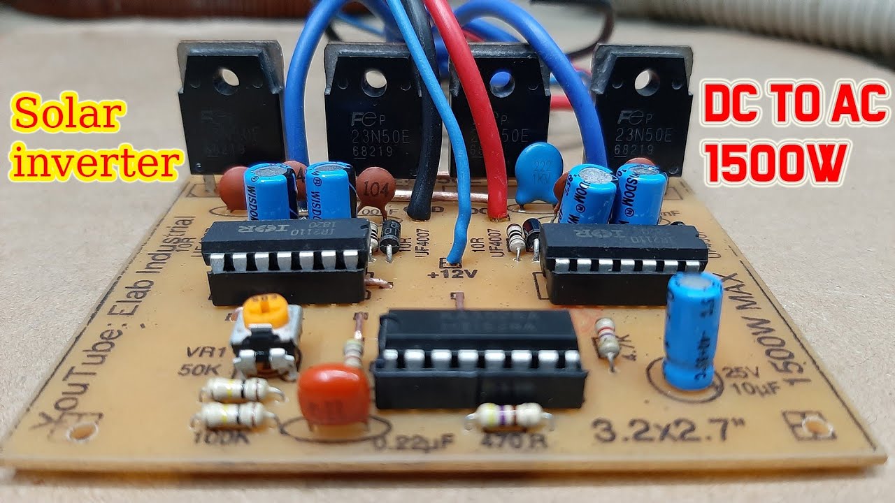 How to make Dc to AC inverter 50Hz, 300Vdc to 230VAC part 3 homemade project, 1500W(Elab Industrial)