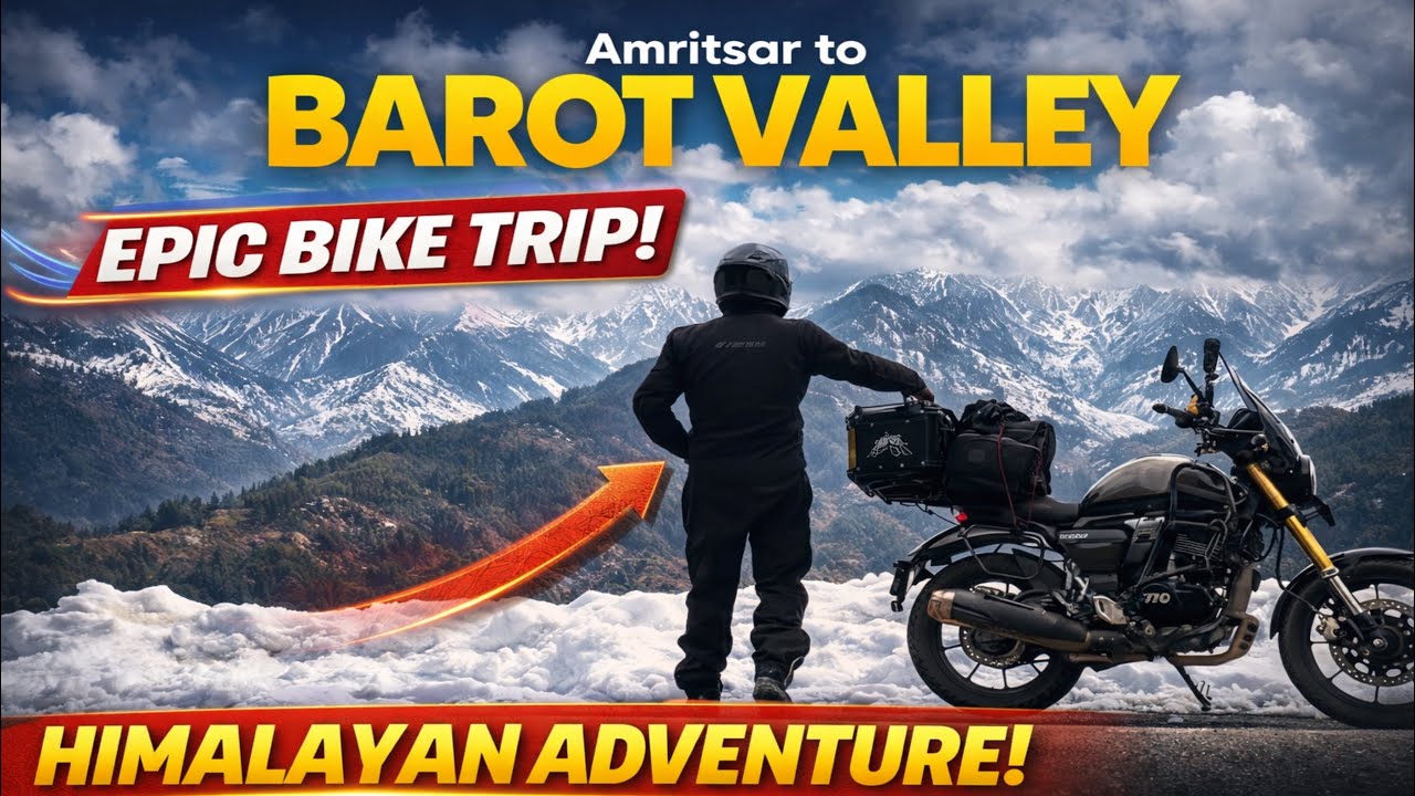 Amritsar to Barot Valley Bike Trip 🏍️ | Day 2 | Epic Himalayan Adventure in Snow | Tvs Ronin 
