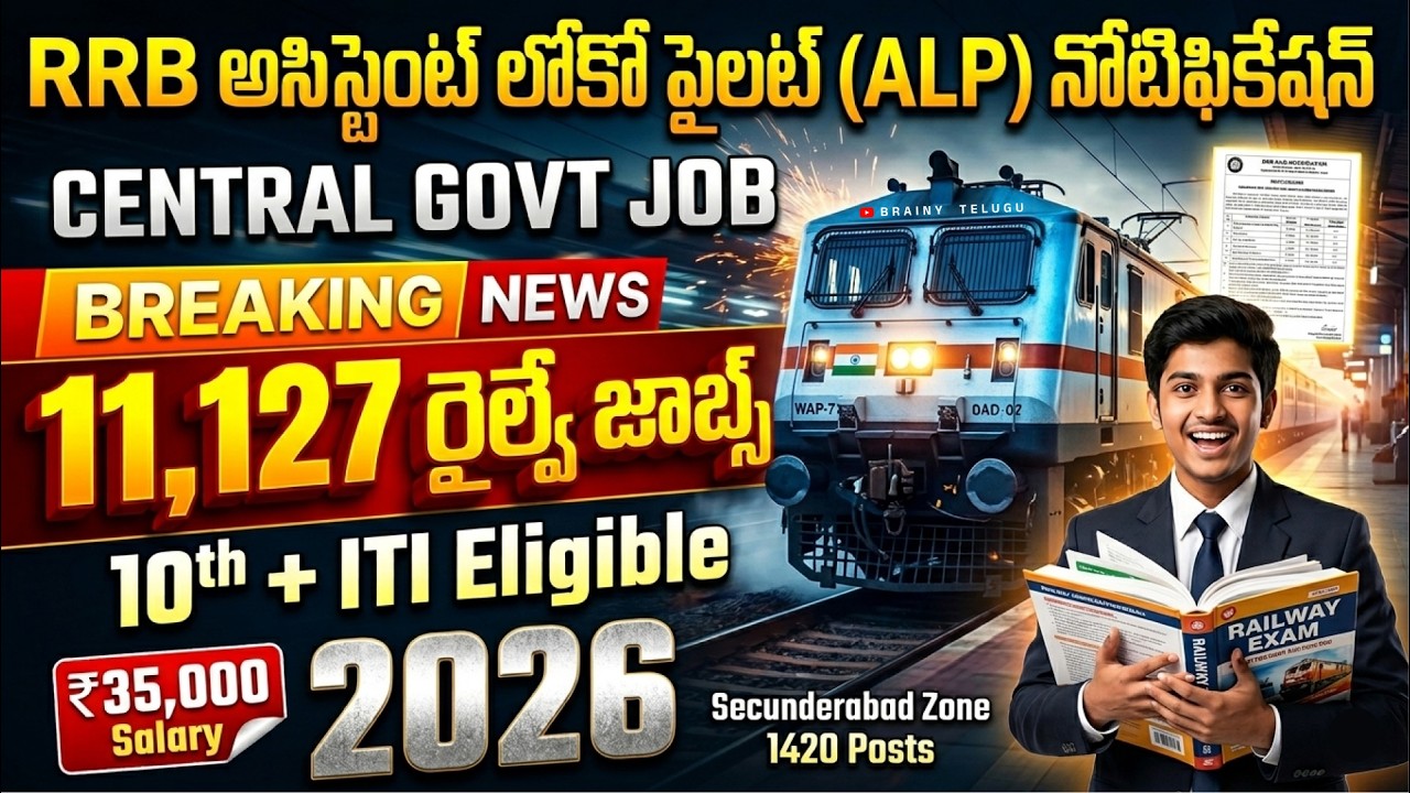 RRB ALP Jobs 2026 Telugu | Assistant Loco Pilot Recruitment | Salary, Syllabus & Exam Pattern