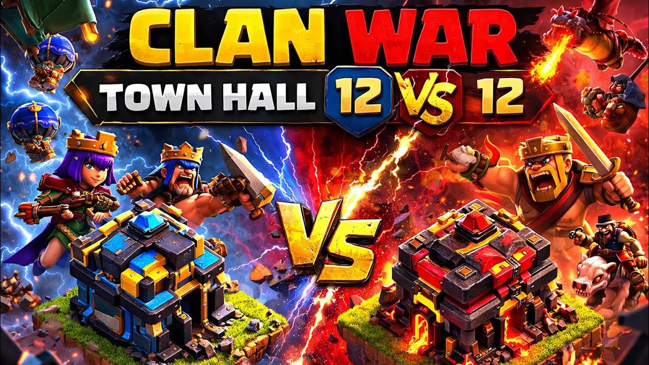 Clan war 12 vs 12 😅🥱  #coc #clashofclans #clanwars 