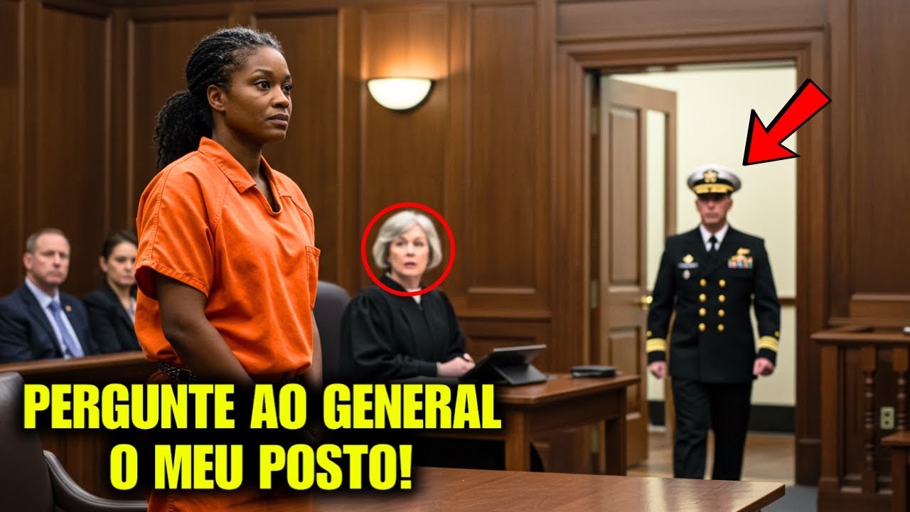 Uma piloto de caça negra é presa no tribunal — Até que um almirante entra e todos congelam