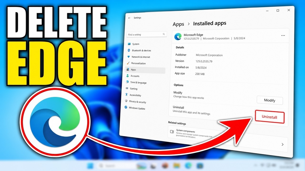 How To Delete Microsoft Edge in Windows 11