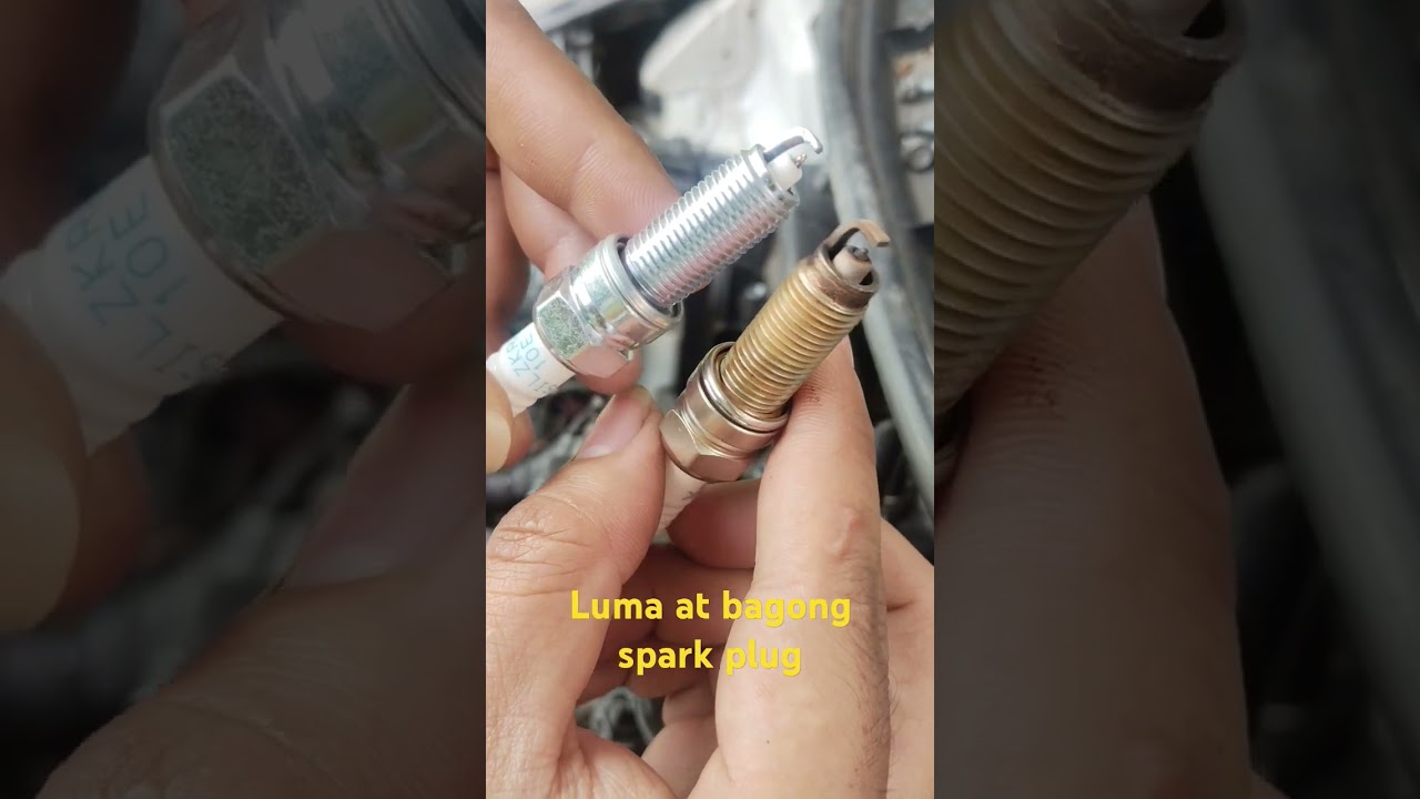 old and new spark plug comparison #automobile #diy #mechanic