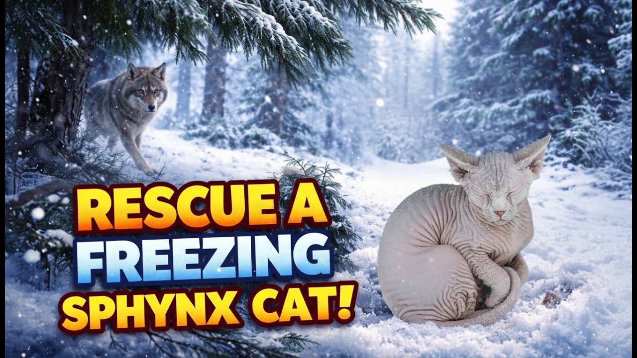 Спасіння замерзлого сфінкса/ Saving the Sphynx Cat/ स्फिंक्स बिल्ली का बचाव