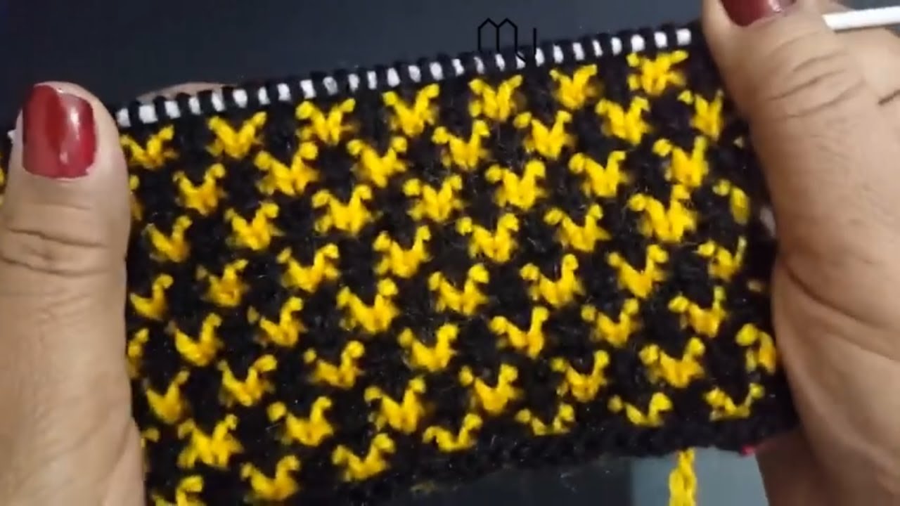 Knitting design #157#  || Beautiful and easy two colour knitting pattern