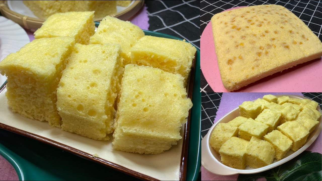Simple Steamed Corn Cake | 超简单蒸玉米蛋糕！