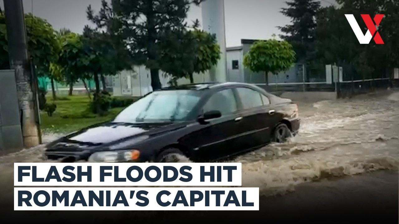 Weather Disaster In Bucharest? Roads Submerged As Torrential Rain Sparks Flooding | VERTEX