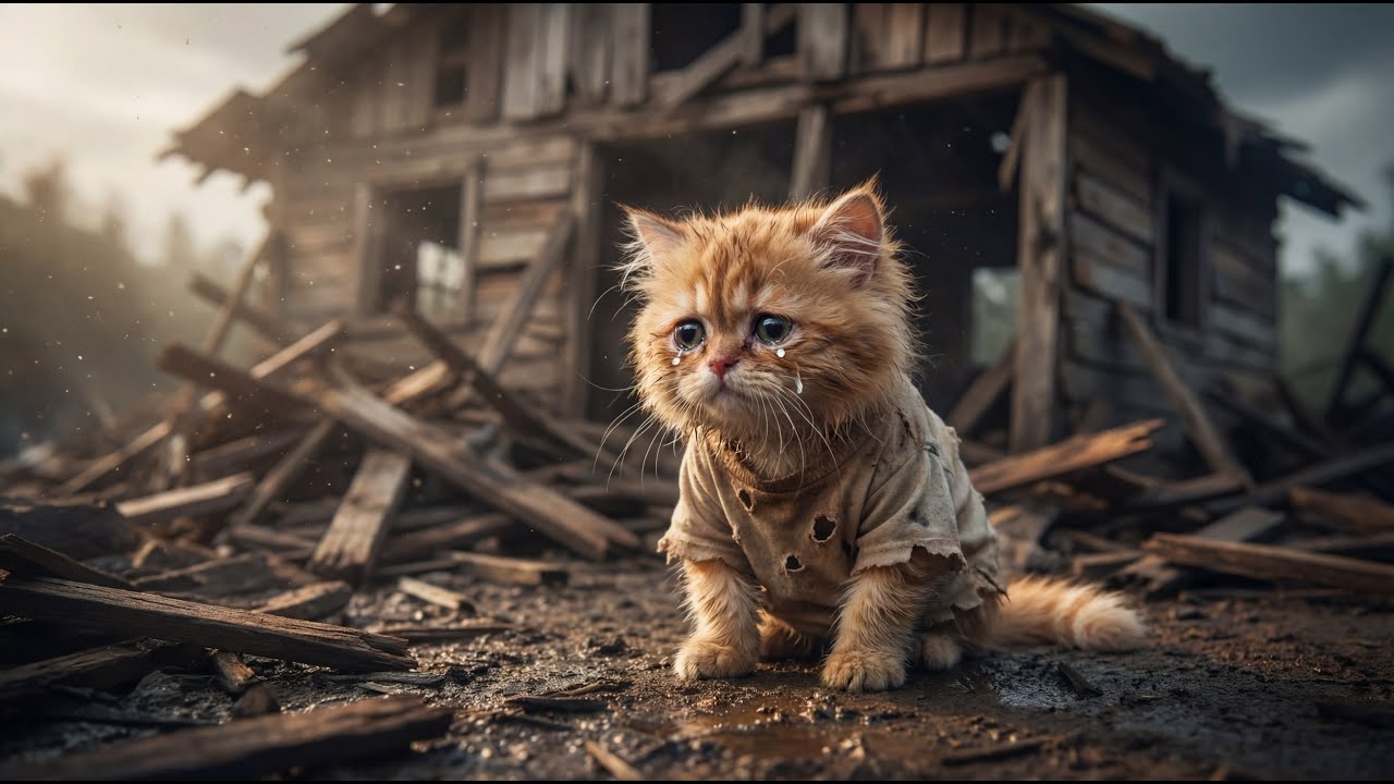 Poor Cat’s House Destroyed — What He Did Next Will Make You Cry
