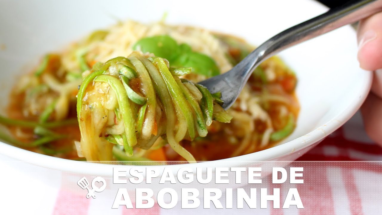Como fazer ESPAGUETE DE ABOBRINHA - RECEITA SEM CARNE - RECEITAS QUE AMO