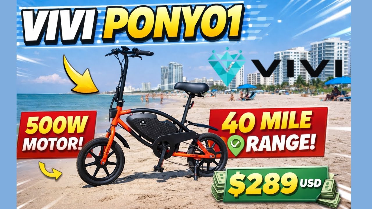VIVI PONY01 Electric Bike Review 2026 | Best Mini Commuter E-Bike? |500W +40 Miles Range  #ebikelife