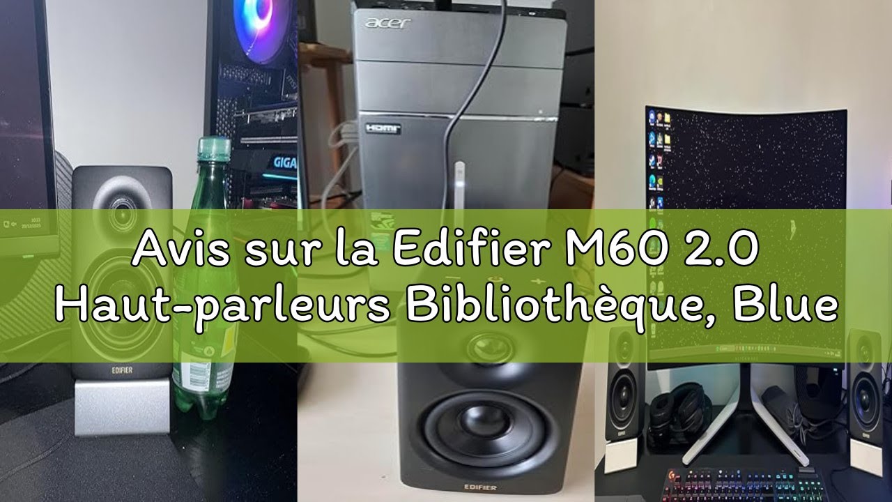 Avis sur la Edifier M60 2.0 Haut-parleurs Bibliothèque, Bluetooth 5.3, 66W RMS, Audio Hi-Res, LDAC,