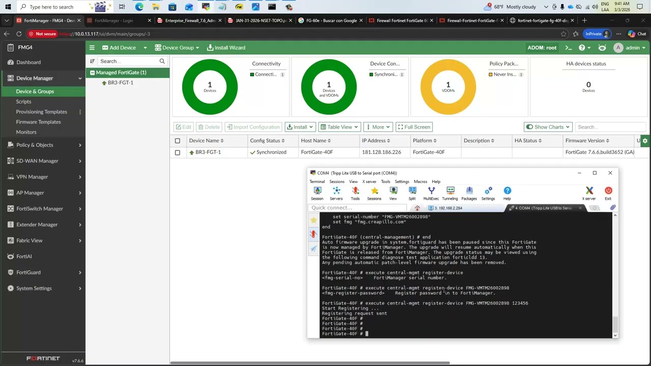 Fortinet Labs - FortiManager Low Touch Provisioning (LTP) - BR2-FTG-1 y BR3-FTG-1 4/4