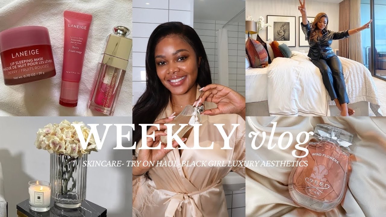 VLOG |  BLACK LUXURY IS OVER? | SPRING TRY ON HAUL | MY MORNING SKINCARE | Edwigealamode